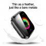 Prozoren ovitek s kaljenim steklom za Apple Watch 44mm - siva