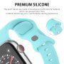Silikonski trakec z metuljasto zaponko za Apple Watch 42mm / 41mm / 40mm / 38mm - peščena