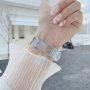Prozoren trakec z bleščicami za Apple Watch 42mm / 41mm / 40mm / 38mm - zelena