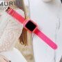 Etui s prozornim trakom za Apple Watch 45mm / 44mm / 42mm - neonsko rožnata