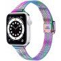 Tanek pasek iz nerjavečega jekla za Apple Watch 42mm / 41mm / 40mm / 38mm - mavrica