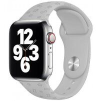 Silikonski trakec z vzorcem šapic za Apple Watch 42mm / 41mm / 40mm / 38mm - siva