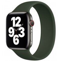 Natakljiv silikonski pašček za Apple Watch 42mm / 41mm / 40mm / 38mm - M - olivno