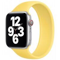 Natakljiv silikonski pašček za Apple Watch 42mm / 41mm / 40mm / 38mm - S - rumena