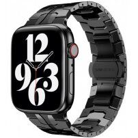 Elegantni obroček iz nerjavečega jekla za Apple Watch Ultra 49mm / 46mm / 45mm / 44mm / 42mm - črna