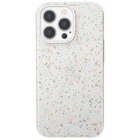 Mutural silikonski etui s pisanimi pikicami za iPhone 13 Pro Max - bela