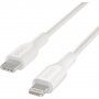 Belkin Playa trpežen kabel MFi Lightning / USB-C za iPhone / iPad - 1m - bela