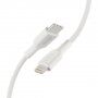 Belkin Playa trpežen kabel MFi Lightning / USB-C za iPhone / iPad - 1m - bela