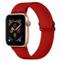 Nylon pasek z drsno sponko za Apple Watch 42mm / 41mm / 40mm / 38mm - rdeče