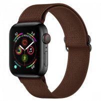 Nylon pasek z drsno sponko za Apple Watch 42mm / 41mm / 40mm / 38mm - rjava
