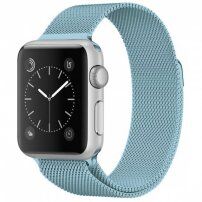 Kovinski jermen milan poteza za Apple Watch 42mm / 41mm / 40mm / 38mm - svetlo modra