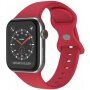 Silikonski trakec z metuljasto zaponko za Apple Watch Ultra 49mm / 46mm / 45mm / 44mm / 42mm - škrlatna