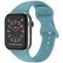Silikonski trakec z metuljasto zaponko za Apple Watch Ultra 49mm / 46mm / 45mm / 44mm / 42mm - cijan