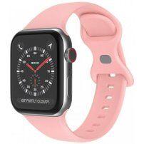 Silikonski trakec z metuljasto zaponko za Apple Watch 42mm / 41mm / 40mm / 38mm - roza