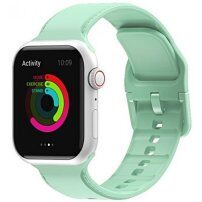 Enobarvni silikonski trakec za Apple Watch Ultra 49mm / 46mm / 45mm / 44mm / 42mm - mentol