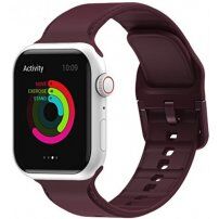 Enobarvni silikonski trakec za Apple Watch Ultra 49mm / 46mm / 45mm / 44mm / 42mm - vinsko