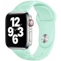 Silikonski trakec z vzorcem snežink za Apple Watch Ultra 49mm / 46mm / 45mm / 44mm / 42mm - pastelno zeleni