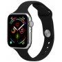 Tanek silikonski trakec za Apple Watch 42mm / 41mm / 40mm / 38mm - črna