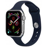 Tanek silikonski trakec za Apple Watch 42mm / 41mm / 40mm / 38mm - temno modra