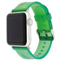 Prozoren silikonski trakec za Apple Watch Ultra 49mm / 46mm / 45mm / 44mm / 42mm - zelena