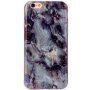 Zaščitni plastični pokrov za Apple iPhone 6 / 6S - modro-črni marmor
