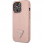 Guess Saffiano Triangle etui za iPhone 13 Pro Max - roza