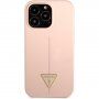 Guess Line Triangle silikonski etui za iPhone 13 Pro Max - roza