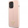 Guess Line Triangle silikonski etui za iPhone 13 Pro Max - roza