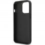 Guess 4G Saffiano Double Card etui z žepkom za kartice za iPhone 13 Pro Max - siva