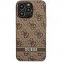 Guess 4G Stripe ovitek za iPhone 13 Pro Max - rjava