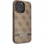 Guess 4G Stripe ovitek za iPhone 13 Pro Max - rjava