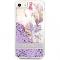 Guess Liquid Glitter Flower etui za iPhone 7 / 8 / SE (2020/2022) - vijolična