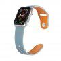 Usnjena zapestnica s čepkom za zapiranje za Apple Watch 42mm / 41mm / 40mm / 38mm - modro