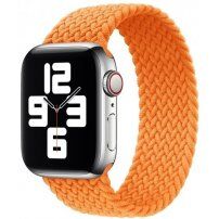 Najlonski pašček s pletenim vzorcem za Apple Watch 42mm / 41mm / 40mm / 38mm - L - oranžna