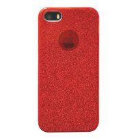 Pokrivalo z bleščicami za iPhone 5 / 5S / SE (2016) - rdeče