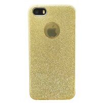 Pokrivalo z bleščicami za iPhone 5 / 5S / SE (2016) - zlati