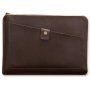 Elegantna torba iz usnja za MacBook do 16" - temno rjava