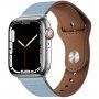Usnjena zapestnica s čepkom za zapiranje za Apple Watch 42mm / 41mm / 40mm / 38mm - modro
