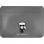 Karl Lagerfeld Saffiano Ikonik ovitek za MacBook do 16" - srebro