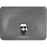 Karl Lagerfeld Saffiano Ikonik ovitek za MacBook do 16" - srebro