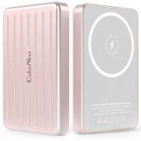 CubeNest S1B0 magnetni brezžični powerbank z vhodom USB-C - 5 000 mAh - roza