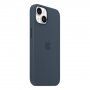 Originalni Apple silikonski ovitek z MagSafe za iPhone 14 - nevihtno modra