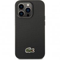 Lacoste Iconic Petit Pique Logo etui za iPhone 14 Pro Max - črna