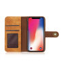 2in1 Elegantna odstranljiva torbica za flip za Apple iPhone XS - svetlo rjava