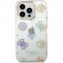 Guess Peony Glitter etui za iPhone 14 Pro - bela