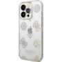 Guess Peony Glitter etui za iPhone 14 Pro - bela