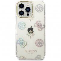 Guess Peony Glitter etui za iPhone 14 Pro Max - bela