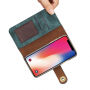 2in1 Elegantna odstranljiva torbica za flip za Apple iPhone XS - zelena
