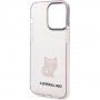 Karl Lagerfeld Choupette Logo etui za iPhone 14 Pro Max - roza