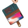 2in1 Elegantna odstranljiva torbica za flip za Apple iPhone XS - modro